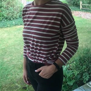 Striped long sleeved tee